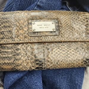 Nine West Brown Snakeskin Wallet